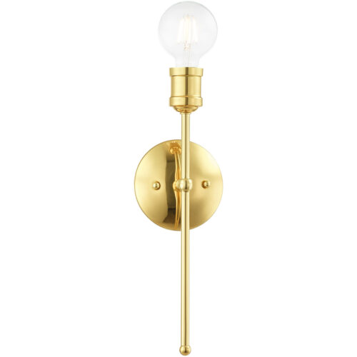 5 inch 1 Light Polished Brass Wall Sconce with Steel base material-Lighting LumensWall Sconces