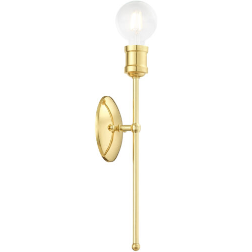 5 inch 1 Light Polished Brass Wall Sconce with Steel base material-Lighting LumensWall Sconces