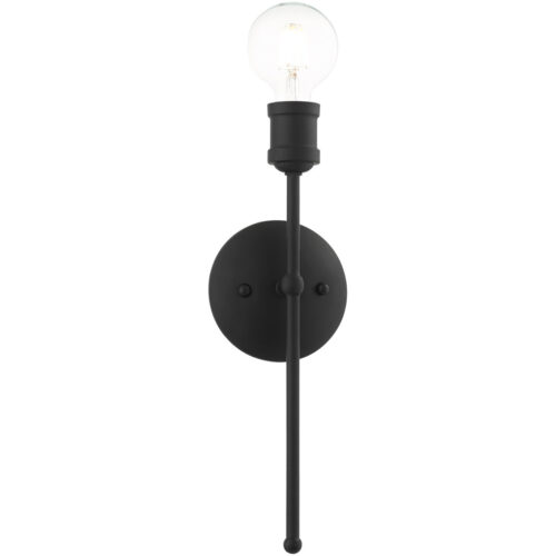 5 inch 1 Light Black Wall Sconce with Steel base material-Lighting LumensWall Sconces