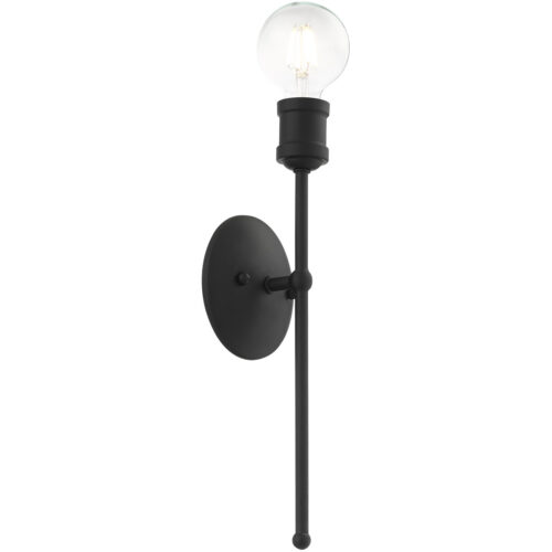 5 inch 1 Light Black Wall Sconce with Steel base material-Lighting LumensWall Sconces