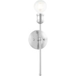 5 inch 1 Light Polished Chrome Wall Sconce with Steel base material-Lighting LumensWall Sconces