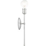 5 inch 1 Light Polished Chrome Wall Sconce with Steel base material-Lighting LumensWall Sconces