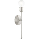 5 inch 1 Light Brushed Nickel Wall Sconce with Steel base material-Lighting LumensWall Sconces