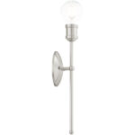 5 inch 1 Light Brushed Nickel Wall Sconce with Steel base material-Lighting LumensWall Sconces