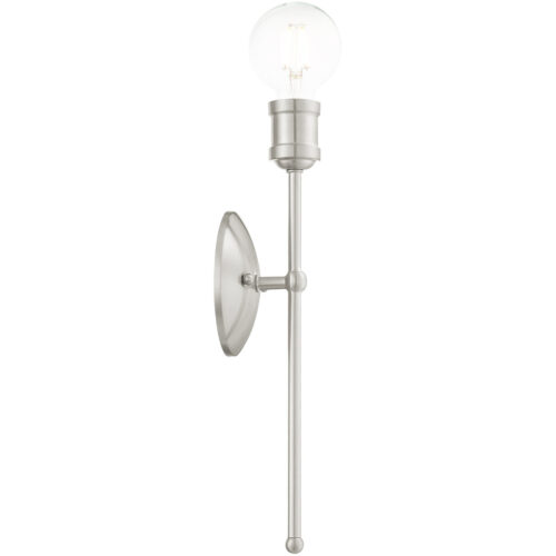 5 inch 1 Light Brushed Nickel Wall Sconce with Steel base material-Lighting LumensWall Sconces