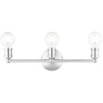 20.25 inch 3 Light Polished Chrome Bathroom Vanity light fixture with Steel base material-Lighting LumensBath/Vanity