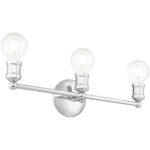 20.25 inch 3 Light Polished Chrome Bathroom Vanity light fixture with Steel base material-Lighting LumensBath/Vanity