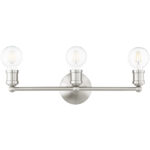 20.25 inch 3 Light Brushed Nickel Bathroom Vanity light fixture with Steel base material-Lighting LumensBath/Vanity