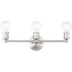 20.25 inch 3 Light Brushed Nickel Bathroom Vanity light fixture with Steel base material-Lighting LumensBath/Vanity