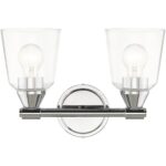 16782-05 2 Light Polished Chrome Vanity Sconce-Lighting LumensWall Sconces