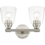 16782-91 2 Light Brushed Nickel Vanity Sconce-Lighting LumensWall Sconces