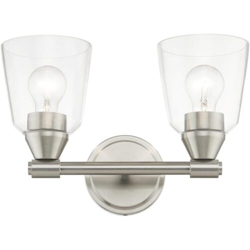 16782-91 2 Light Brushed Nickel Vanity Sconce-Lighting LumensWall Sconces