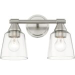 16782-91 2 Light Brushed Nickel Vanity Sconce-Lighting LumensWall Sconces