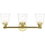 16783-02 3 Light Polished Brass Vanity Sconce-Lighting LumensWall Sconces