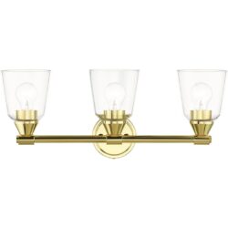 16783-02 3 Light Polished Brass Vanity Sconce-Lighting LumensWall Sconces