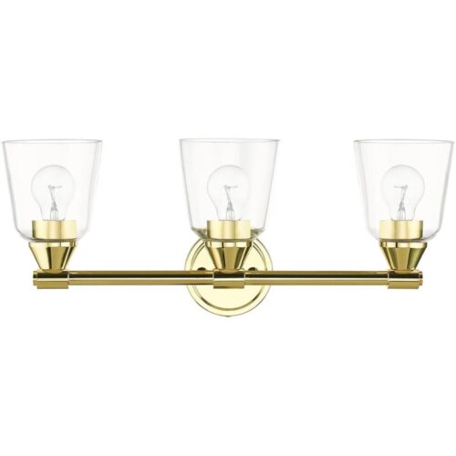 16783-02 3 Light Polished Brass Vanity Sconce-Lighting LumensWall Sconces