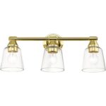 16783-02 3 Light Polished Brass Vanity Sconce-Lighting LumensWall Sconces