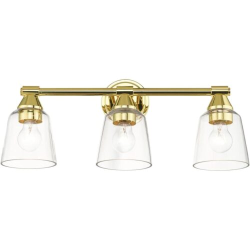 16783-02 3 Light Polished Brass Vanity Sconce-Lighting LumensWall Sconces