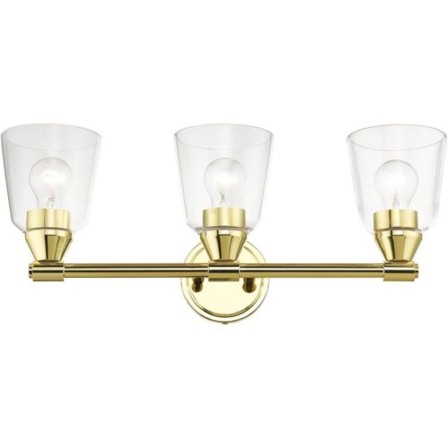 16783-02 3 Light Polished Brass Vanity Sconce-Lighting LumensWall Sconces