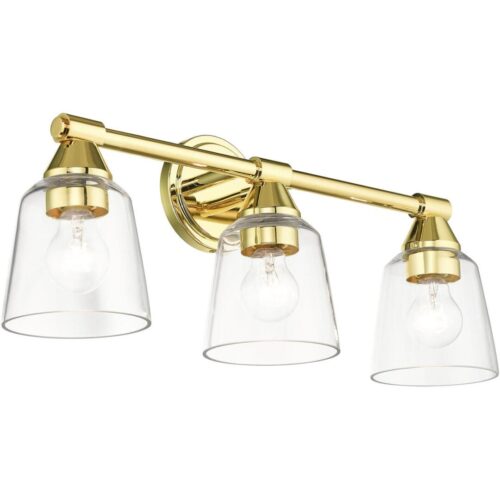 16783-02 3 Light Polished Brass Vanity Sconce-Lighting LumensWall Sconces