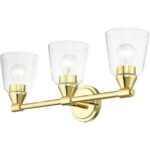 16783-02 3 Light Polished Brass Vanity Sconce-Lighting LumensWall Sconces