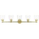 16785-02 5 Light Polished Brass Large Vanity Sconce-Lighting LumensWall Sconces