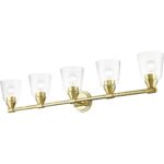 16785-02 5 Light Polished Brass Large Vanity Sconce-Lighting LumensWall Sconces