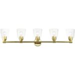 16785-02 5 Light Polished Brass Large Vanity Sconce-Lighting LumensWall Sconces