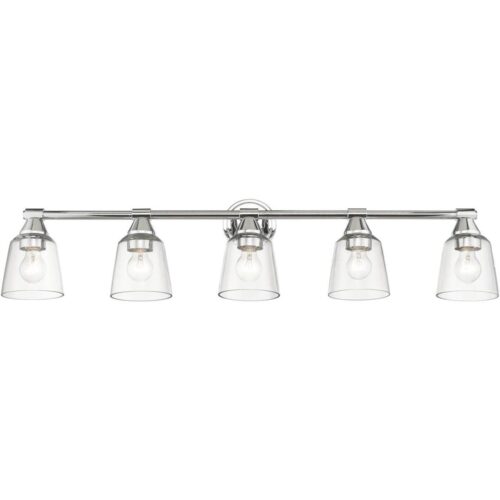 16785-05 5 Light Polished Chrome Large Vanity Sconce-Lighting LumensWall Sconces