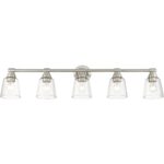 16785-91 5 Light Brushed Nickel Large Vanity Sconce-Lighting LumensWall Sconces