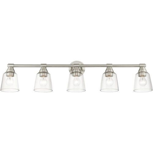 16785-91 5 Light Brushed Nickel Large Vanity Sconce-Lighting LumensWall Sconces