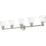 16785-91 5 Light Brushed Nickel Large Vanity Sconce-Lighting LumensWall Sconces