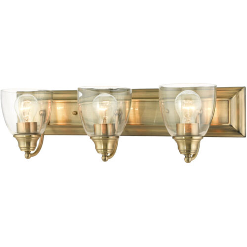 17073-01 3 Light Antique Brass Vanity Sconce-Lighting LumensWall Sconces