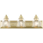 17073-01 3 Light Antique Brass Vanity Sconce-Lighting LumensWall Sconces