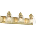 17073-01 3 Light Antique Brass Vanity Sconce-Lighting LumensWall Sconces