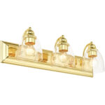 17073-02 3 Light Polished Brass Vanity Sconce-Lighting LumensWall Sconces