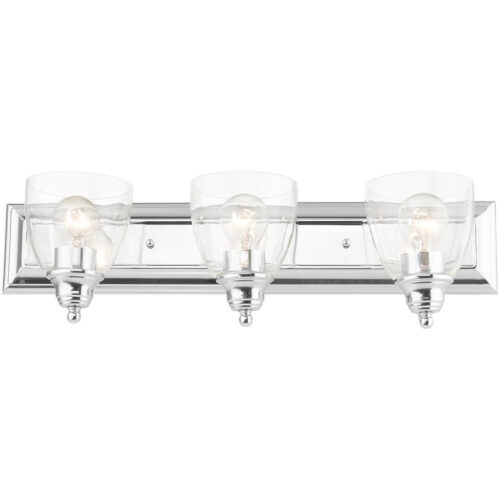 17073-05 3 Light Polished Chrome Vanity Sconce-Lighting LumensWall Sconces