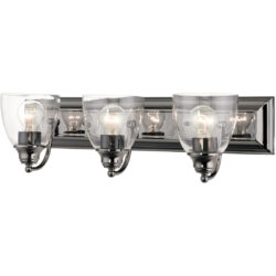 17073-46 3 Light Black Chrome Vanity Sconce-Lighting LumensWall Sconces