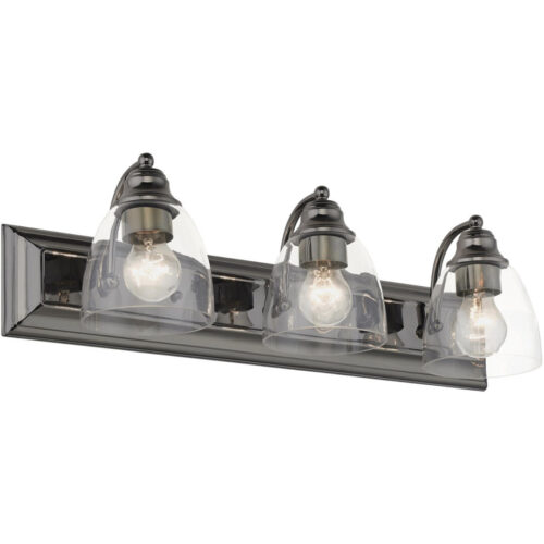 17073-46 3 Light Black Chrome Vanity Sconce-Lighting LumensWall Sconces