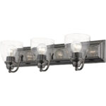 17073-46 3 Light Black Chrome Vanity Sconce-Lighting LumensWall Sconces