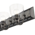 17073-46 3 Light Black Chrome Vanity Sconce-Lighting LumensWall Sconces