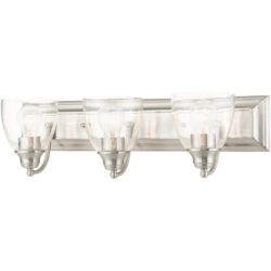 17073-91 3 Light Brushed Nickel Vanity Sconce-Lighting LumensWall Sconces