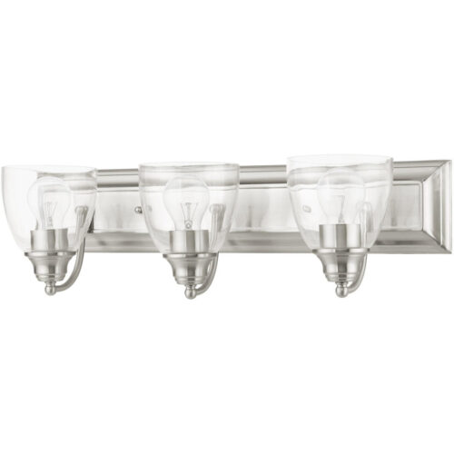 17073-91 3 Light Brushed Nickel Vanity Sconce-Lighting LumensWall Sconces