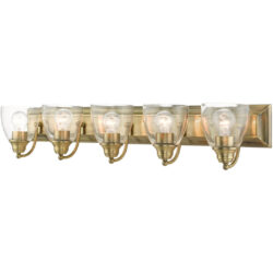 17075-01 5 Light Antique Brass Vanity Sconce-Lighting LumensWall Sconces