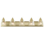 17075-01 5 Light Antique Brass Vanity Sconce-Lighting LumensWall Sconces