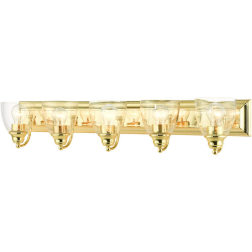 17075-02 5 Light Polished Brass Vanity Sconce-Lighting LumensWall Sconces