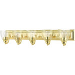 17075-02 5 Light Polished Brass Vanity Sconce-Lighting LumensWall Sconces