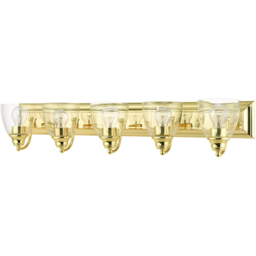 17075-02 5 Light Polished Brass Vanity Sconce-Lighting LumensWall Sconces