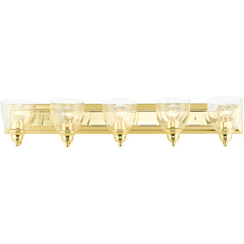 17075-02 5 Light Polished Brass Vanity Sconce-Lighting LumensWall Sconces