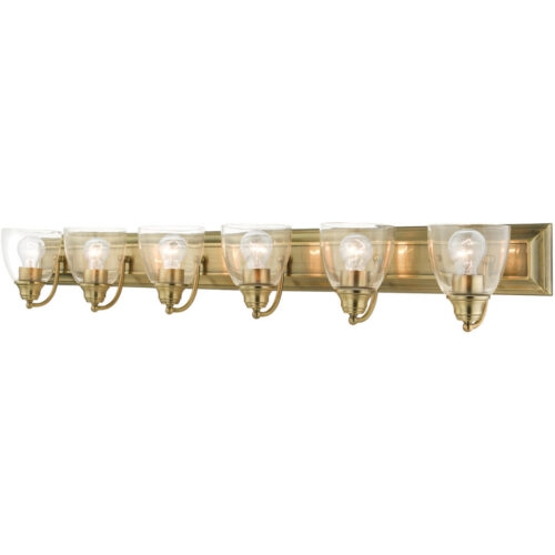 17076-01 6 Light Antique Brass Vanity Sconce-Lighting LumensWall Sconces